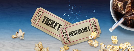 2 Kinotickets zum Preis von einem