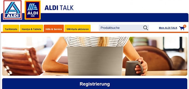 ALDI TALK Prepaid Registrierung