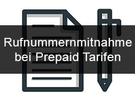 Rufnummernmitnahme bei Prepaid Tarifen