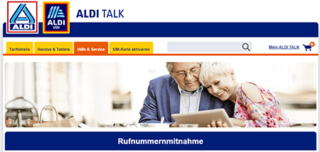 ALDI TALK Rufnummernmitnahme