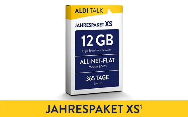 ALDI TALK Jahrespaket: Alle Tarife im Vergleich