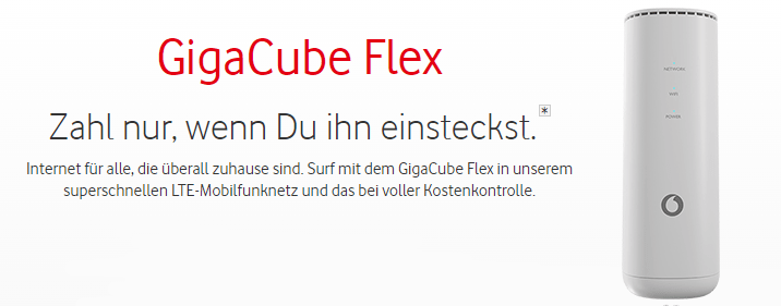 GigaCube Flex Prepaid Tarif: 30 Tage risikofrei testen